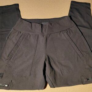 Athleta Headlands Hybrid Jogger Pants Women's 4P Black Zip Pocket Athletic Cargo